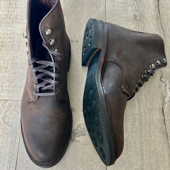 Allen Edmonds Higgins Mill Weatherproof Boots Brown Waxed Suede NEW w/ Box Sz 11 - Picture 6 of 10